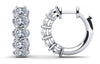 10-Stone Oval Hoop Earrings – view 2 of 3