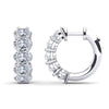 10 Stone Oval Hoop Earrings- Lab Diamonds - 2.00ct to 10.00ct Total Weight - Lab or Natural Diamond Earrings
