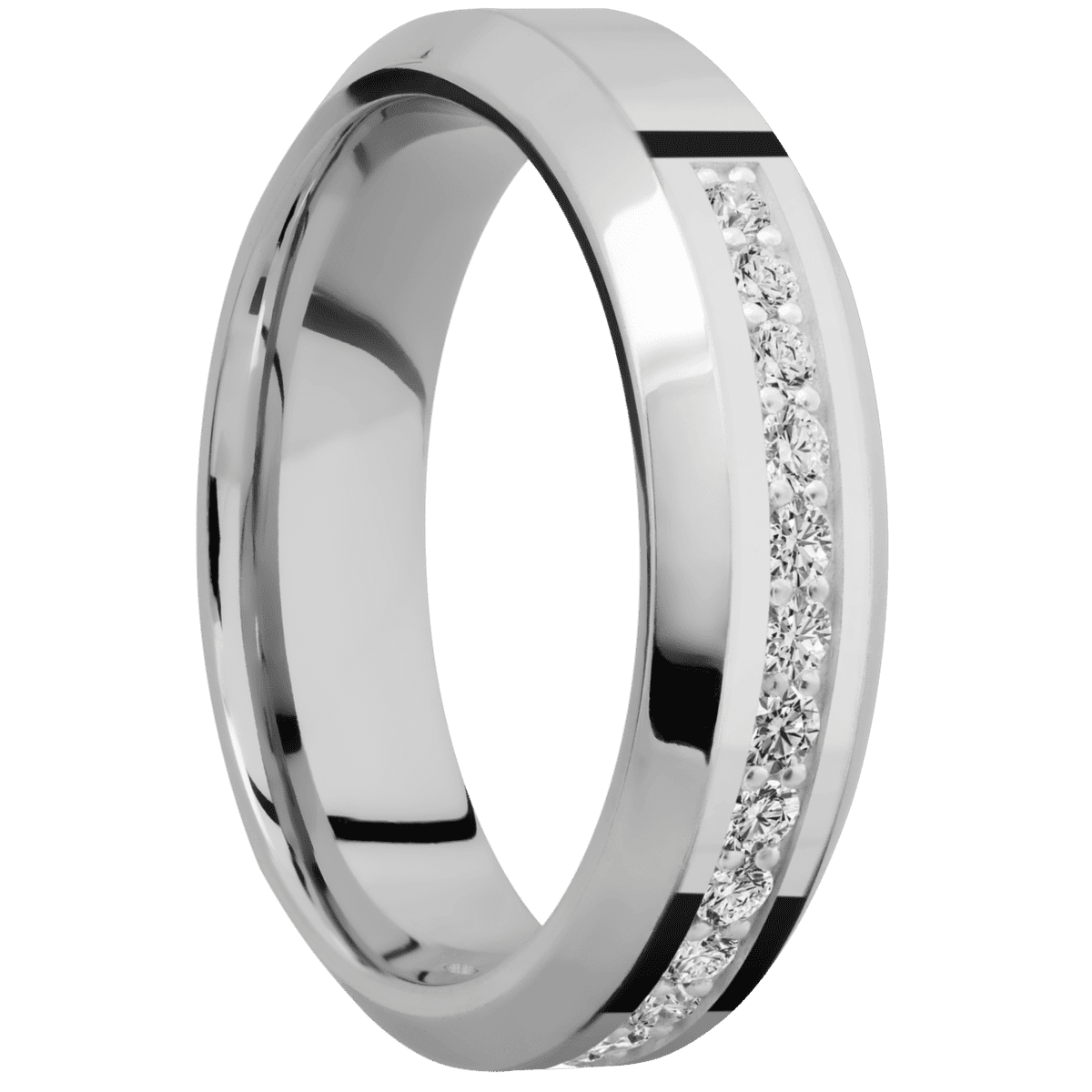 10K White Gold + Polish Polish Finish - 10KW6HBHALFETERNITYLABDIA(ST).03BEAD-IS - Custom