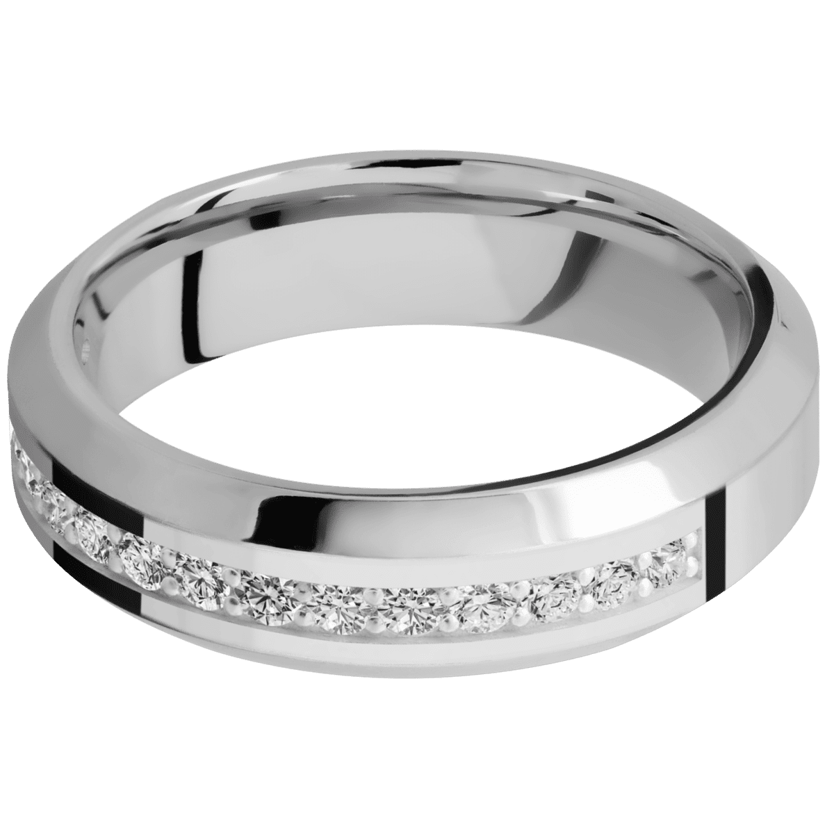 10K White Gold + Polish Polish Finish - 10KW6HBHALFETERNITYLABDIA(ST).03BEAD-IS - Custom