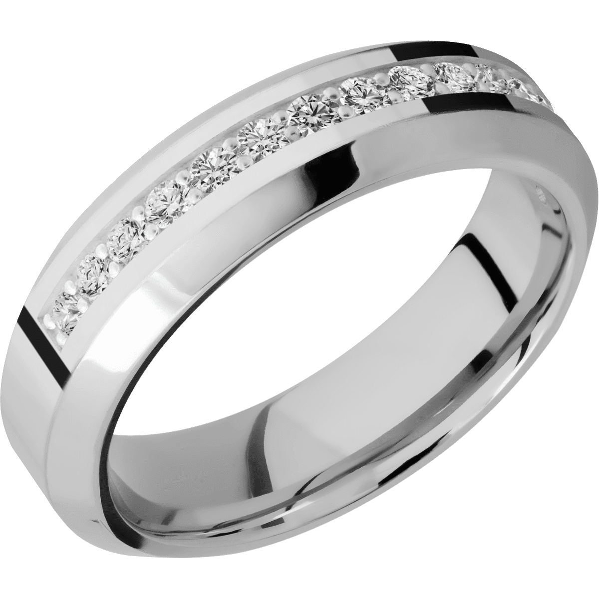 10K White Gold + Polish Polish Finish - 10KW6HBHALFETERNITYLABDIA(ST).03BEAD-IS - Custom