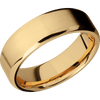 10K Yellow Gold + Anglesatin Polish Finish - 7 mm wide Beveled 10K Yellow Gold band. - Custom