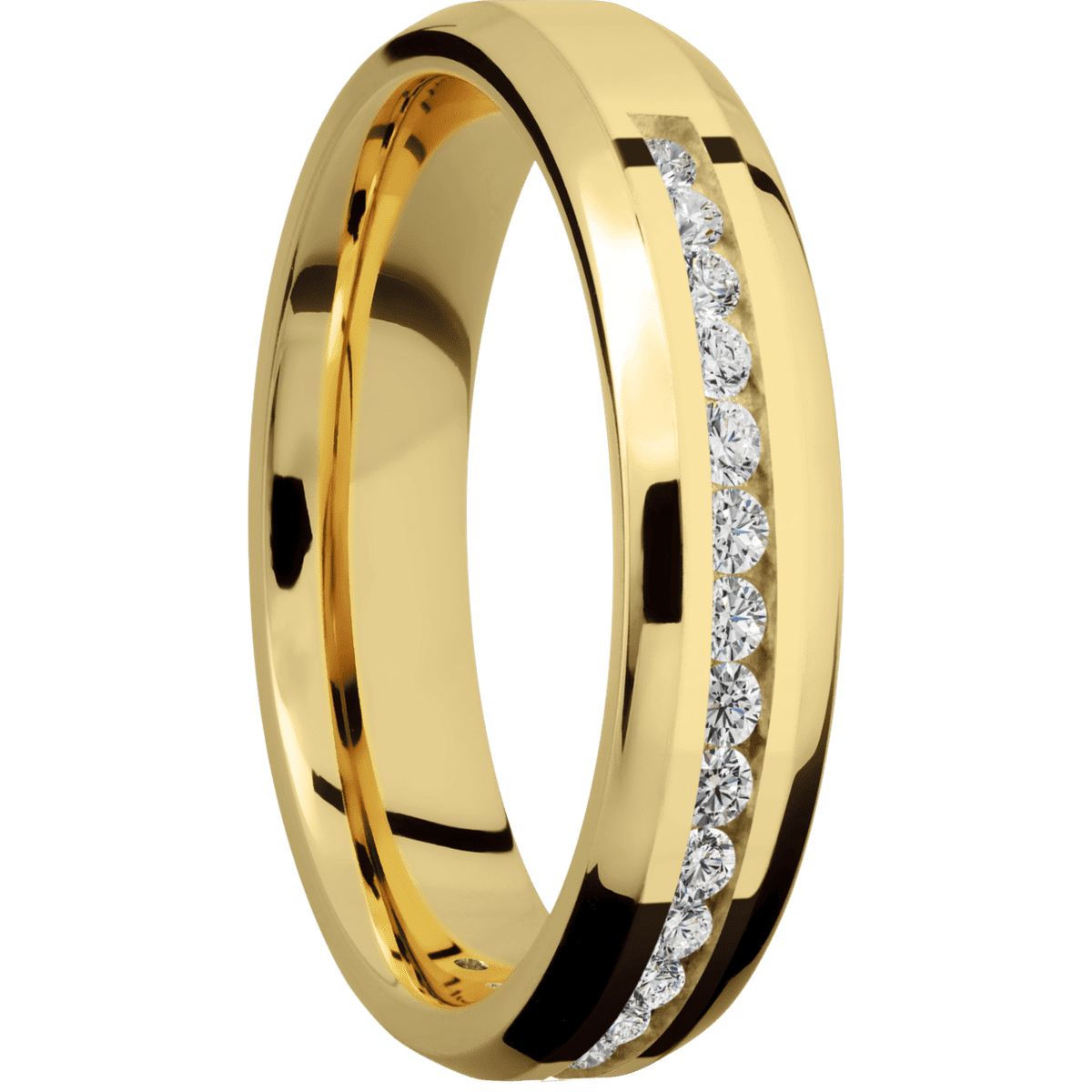 10K Yellow Gold + Polish Polish Finish - 10KY5BHALFETERNITYLABDIA(ST).03CH-IS - Custom