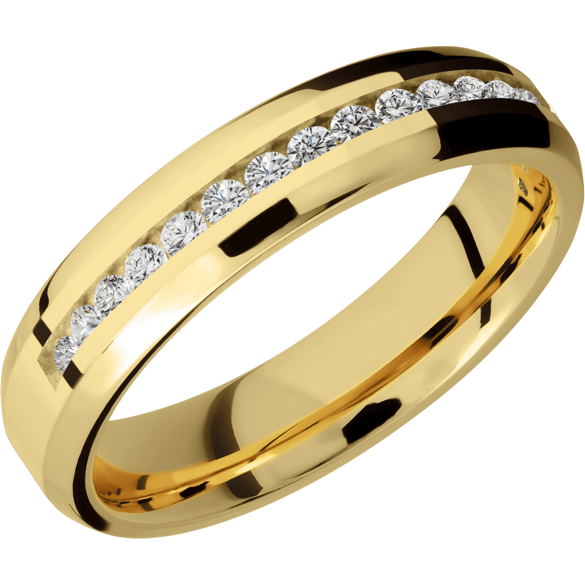 10K Yellow Gold + Polish Polish Finish - 10KY5BHALFETERNITYLABDIA(ST).03CH-IS - Custom