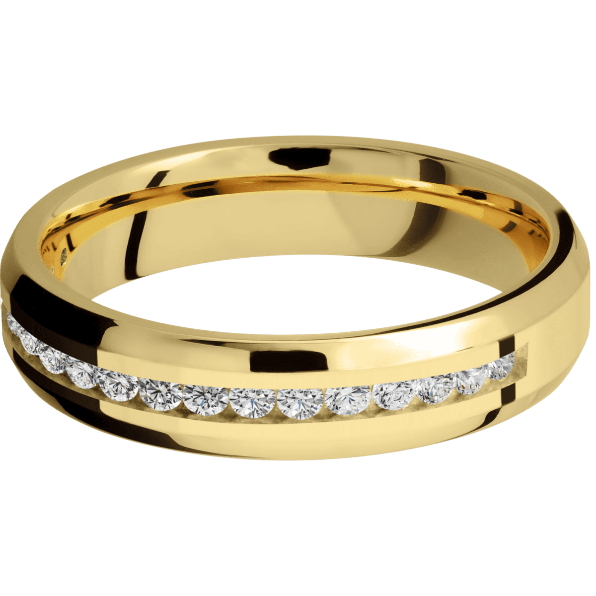 10K Yellow Gold + Polish Polish Finish - 10KY5BHALFETERNITYLABDIA(ST).03CH-IS - Custom