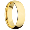 10K Yellow Gold + Polish Finish - 7 mm wide Domed 10K Yellow Gold band. - Custom
