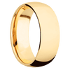 10K Yellow Gold + Polish Finish - 8 mm wide Domed 10K Yellow Gold band. - Custom