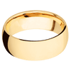 10K Yellow Gold + Polish Finish - 8 mm wide Domed 10K Yellow Gold band. - Custom