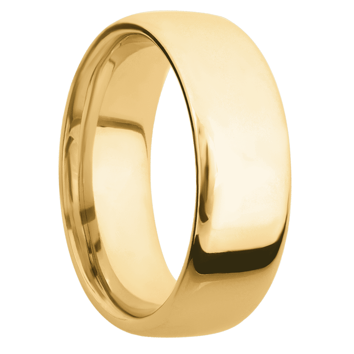 10K Yellow Gold + Polish Finish - 8 mm wide Ultra Comfort (our most comfortable profile) 10K Yellow Gold band. - Custom