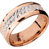 14K Rose Gold + Polish Polish Finish - 14KR8BLABDIA(ST)2ROWETERNITY.03BEAD - Custom