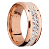 14K Rose Gold + Polish Polish Finish - 14KR8BLABDIA(ST)2ROWETERNITY.03BEAD - Custom