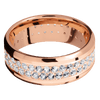 14K Rose Gold + Polish Polish Finish - 14KR8BLABDIA(ST)2ROWETERNITY.03BEAD - Custom
