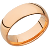 14K Rose Gold + Polish Finish - 7 mm wide Domed 14K Rose Gold band. - Custom