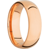 14K Rose Gold + Polish Finish - 7 mm wide Domed 14K Rose Gold band. - Custom