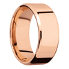14K Rose Gold + Polish Polish Finish - 9 mm wide Beveled 14K Rose Gold band. - Custom