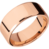 14K Rose Gold + Polish Polish Finish - 9 mm wide Beveled 14K Rose Gold band. - Custom