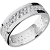 14K White Gold + Polish Finish - 14KW7FDIA(ST)2ROWETERNITY.03BEAD-P - Custom