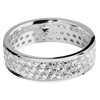 14K White Gold + Polish Finish - 14KW7FLABDIA(ST)3ROWETERNITY.03BEAD-P - Custom