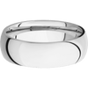 14K White Gold + Polish Finish - 7 mm wide Domed 14K White Gold band. - Custom