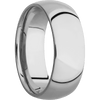 14K White Gold + Polish Finish - 8 mm wide Domed 14K White Gold band. - Custom