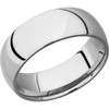 14K White Gold + Polish Finish - 8 mm wide Domed 14K White Gold band. - Custom