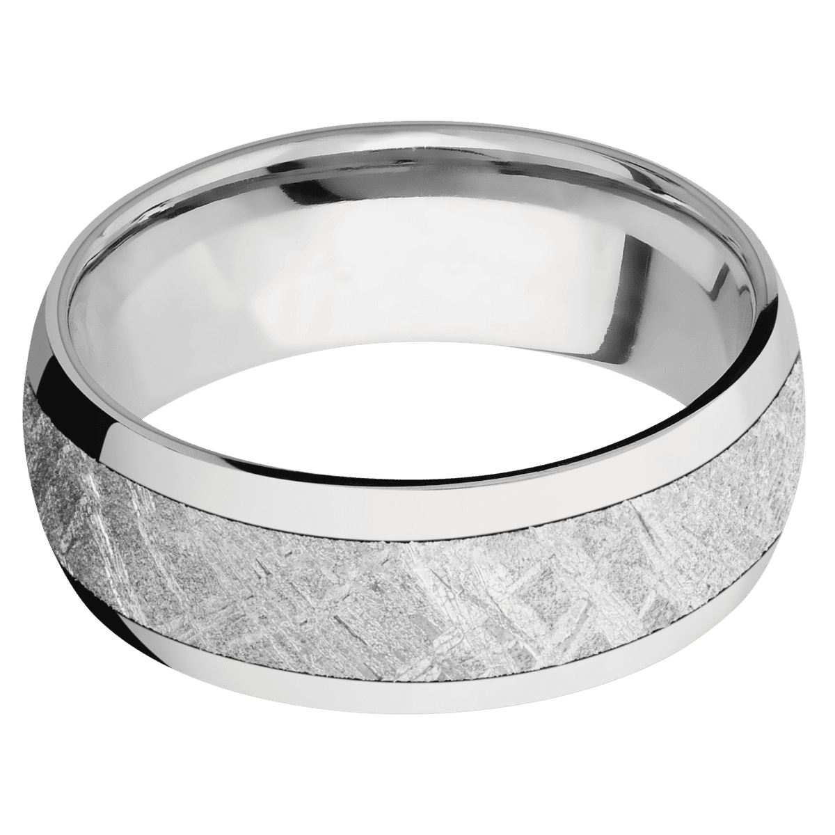14K White Gold + Polish Finish + Titanium - TISLEEVE14KW8D15/METEORITE - Custom