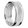 14K White Gold + Satin Finish - 14KW8FLABDIA(ST)3ROWETERNITY.015BEAD-P - Custom