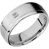 14K White Gold + Satin Polish Finish - 14KW7B(S)PRINLABDIA(ST).06B-IS - Custom