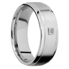 14K White Gold + Satin Polish Finish - 14KW7B(S)PRINLABDIA(ST).06B-IS - Custom