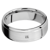 14K White Gold + Satin Polish Finish - 14KW7B(S)PRINLABDIA(ST).06F-IS - Custom