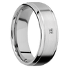 14K White Gold + Satin Polish Finish - 14KW7B(S)PRINLABDIA(ST).06F-IS - Custom