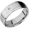 14K White Gold + Satin Polish Finish - 14KW7B(S)PRINLABDIA(ST).06F-IS - Custom