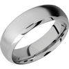 14K White Gold + Satin Polish Finish - 7 mm wide Domed Bevel 14K White Gold band. - Custom