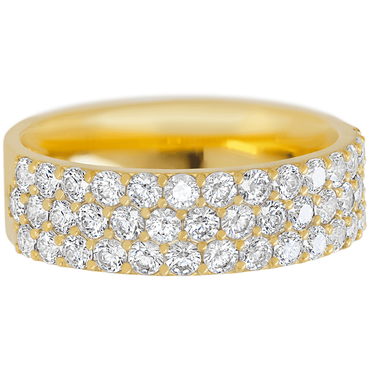 14K Yellow Gold band with 43 Round Diamond (ST) having TCW-1.29 - 14K Yellow Gold band with 43 Round Diamond (ST)