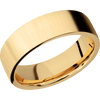14K Yellow Gold + Crosssatin Finish - 7 mm wide Flat 14K Yellow Gold band. - Custom