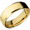 14K Yellow Gold + Crosssatin Polish Finish - 7 mm wide Beveled 14K Yellow Gold band. - Custom