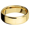 14K Yellow Gold + Crosssatin Polish Finish - 7 mm wide Beveled 14K Yellow Gold band. - Custom