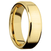 14K Yellow Gold + Crosssatin Polish Finish - 7 mm wide Beveled 14K Yellow Gold band. - Custom