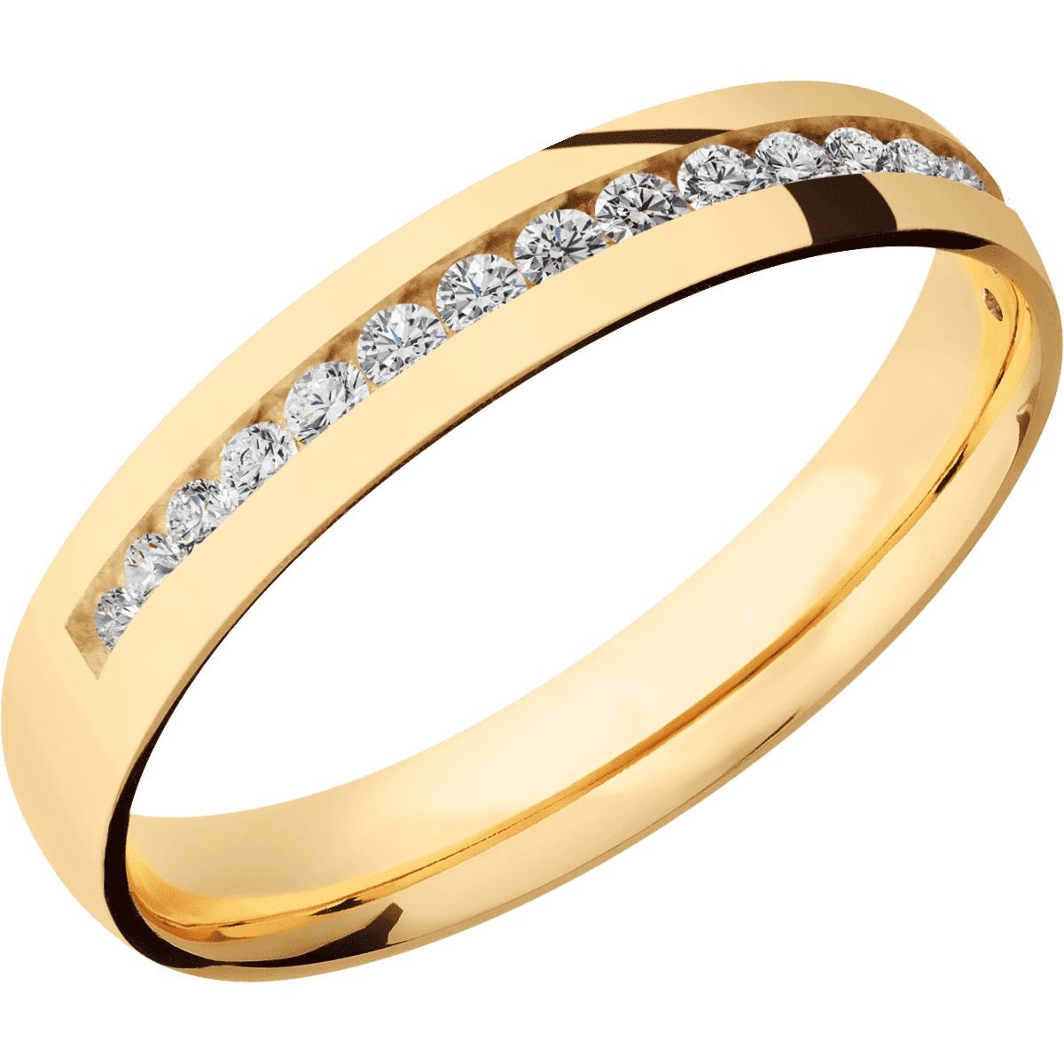 14K Yellow Gold + Polish Finish - 14KY4DHALFETERNITYLABDIA.03CH-IS - Custom