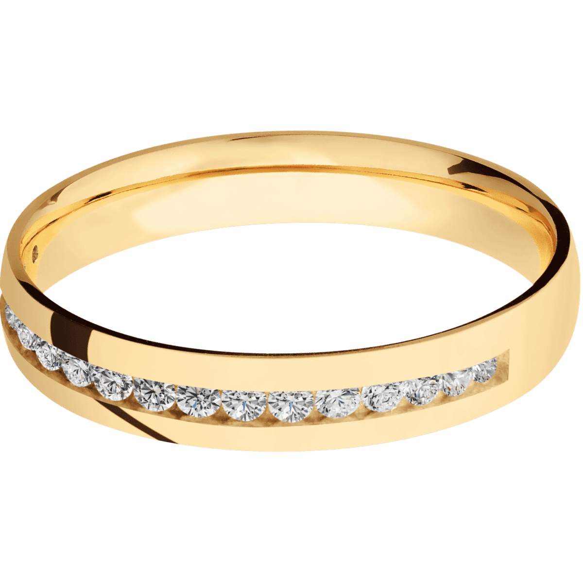 14K Yellow Gold + Polish Finish - 14KY4DHALFETERNITYLABDIA.03CH-IS - Custom