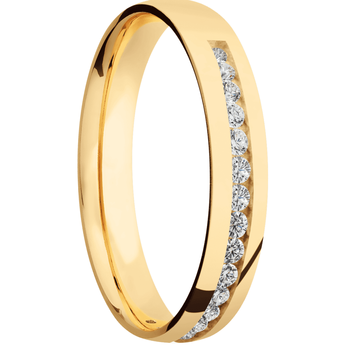 14K Yellow Gold + Polish Finish - 14KY4DHALFETERNITYLABDIA.03CH-IS - Custom