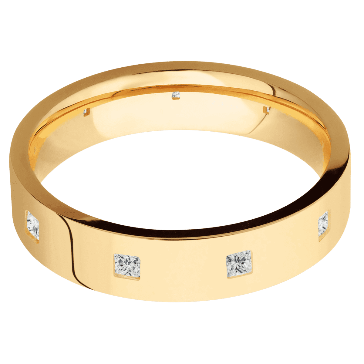 14K Yellow Gold + Polish Finish - 14KY5FPRINLABDIA9XEVEN.06F-IS - Custom