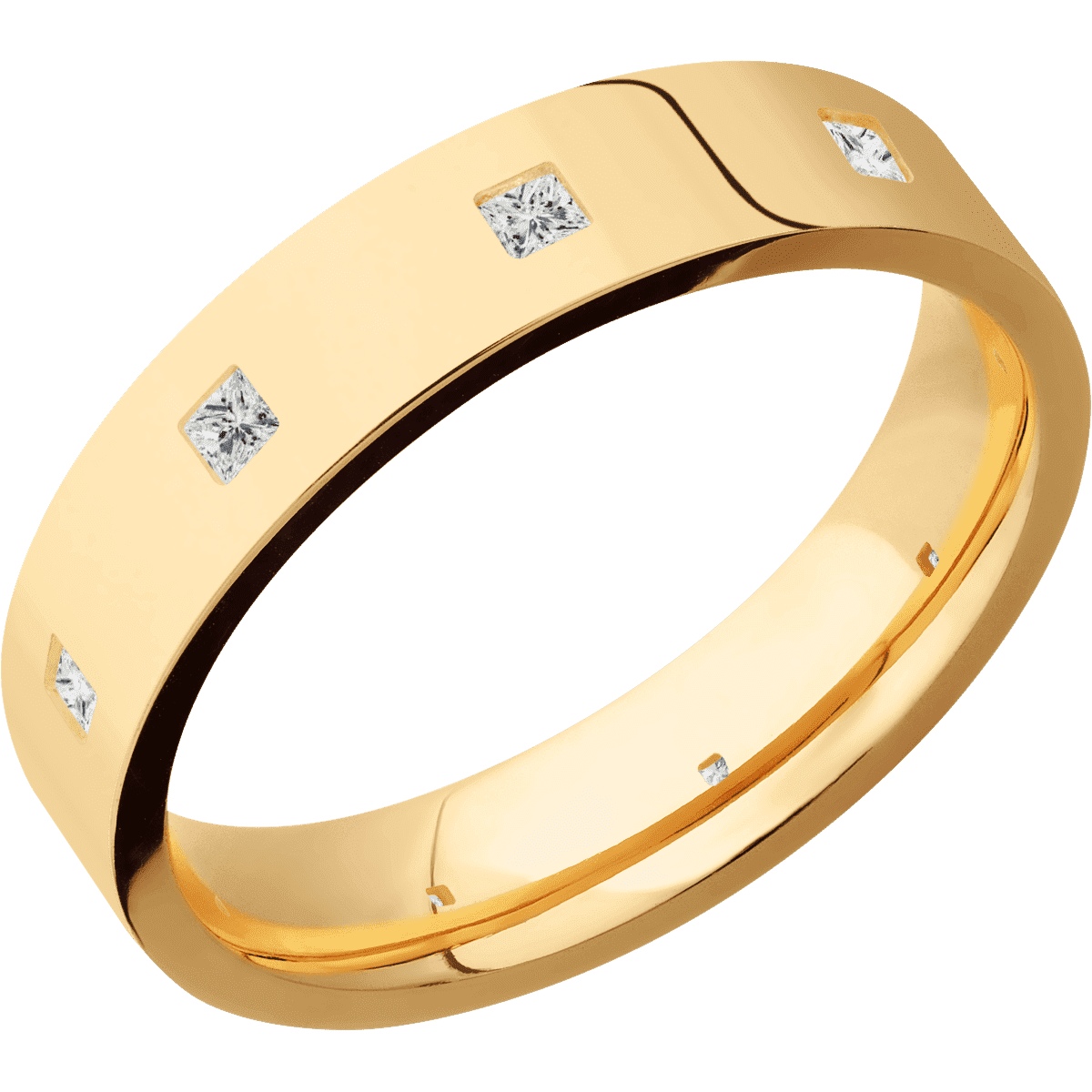 14K Yellow Gold + Polish Finish - 14KY5FPRINLABDIA9XEVEN.06F-IS - Custom