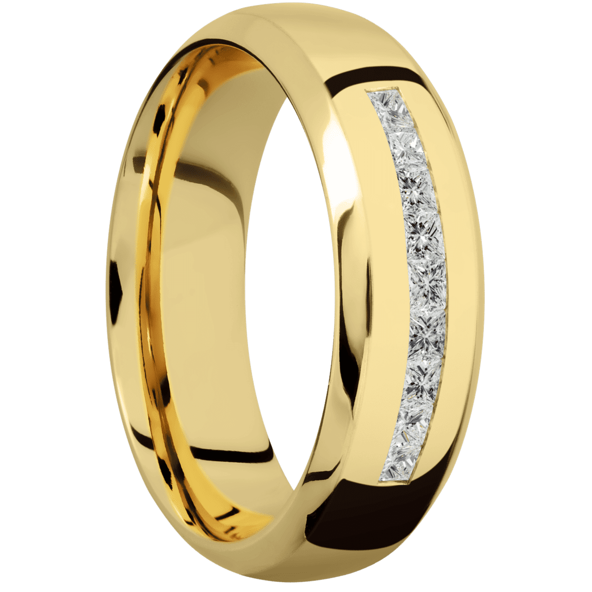 14K Yellow Gold + Polish Polish Finish - 14KY7DBPRINLABDIA9X.03CH-P - Custom