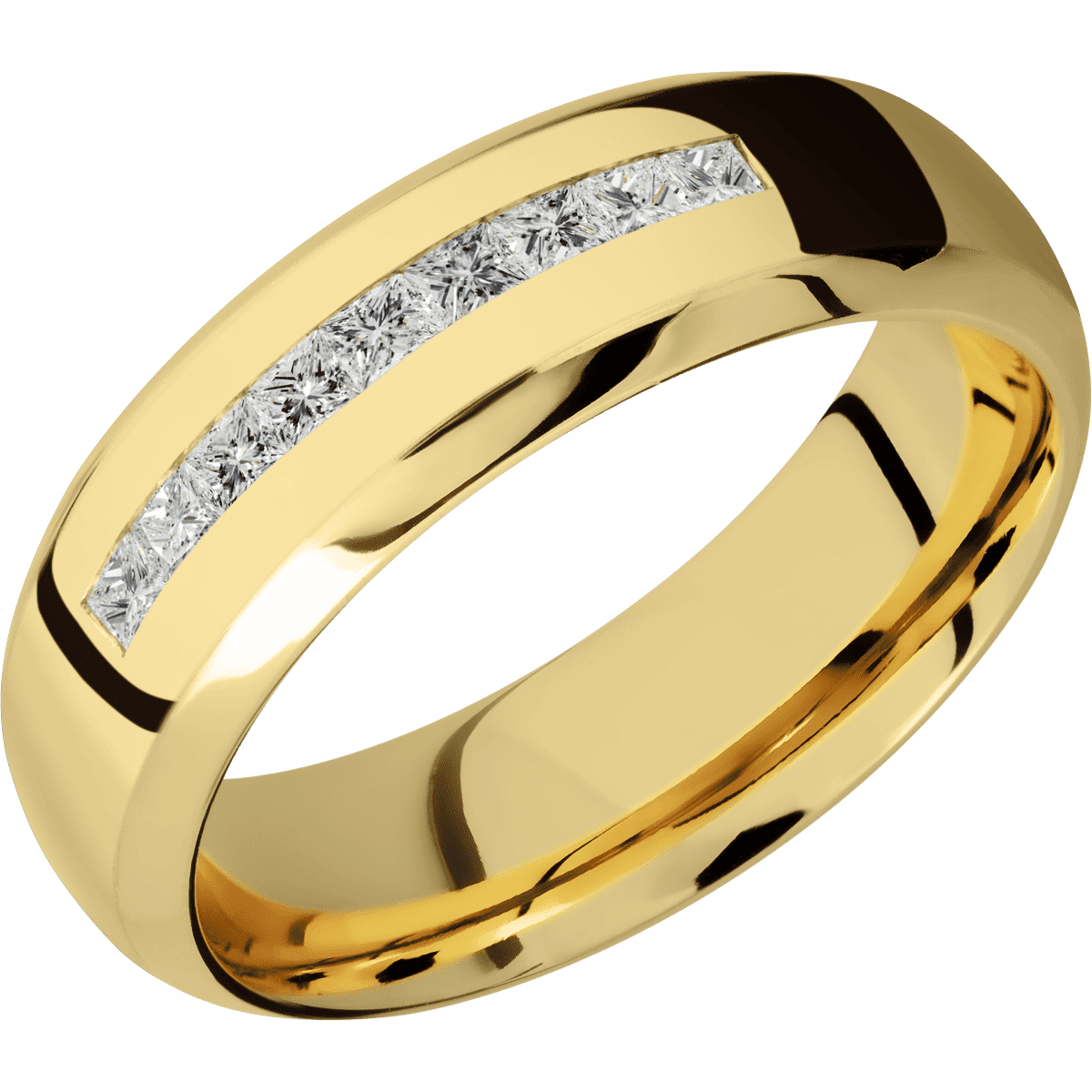 14K Yellow Gold + Polish Polish Finish - 14KY7DBPRINLABDIA9X.03CH-P - Custom