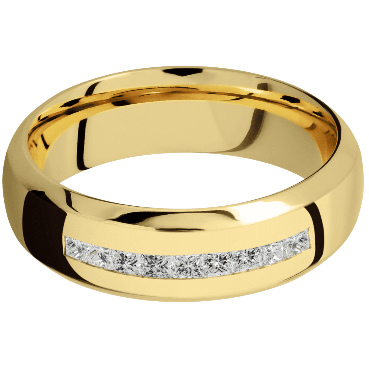 14K Yellow Gold + Polish Polish Finish - 14KY7DBPRINLABDIA9X.03CH-P - Custom