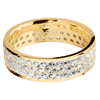 14K Yellow Gold + Polish Finish - 14KY7FLABDIA3ROWETERNITY.03BEAD-IS - Custom