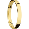 14K Yellow Gold + Polish Finish - 3 mm wide Flat 14K Yellow Gold band. - Custom