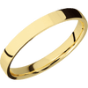 14K Yellow Gold + Polish Finish - 3 mm wide Flat 14K Yellow Gold band. - Custom