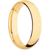 14K Yellow Gold + Polish Finish - 5 mm wide Domed 14K Yellow Gold band. - Custom